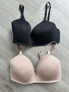 Maidenform Smooth T-Shirt Bras - Black & Nude Blush